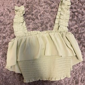 Sage green crop top